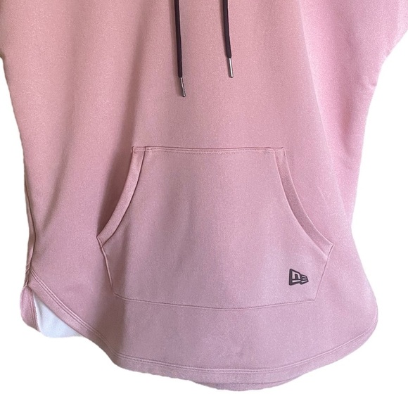 New Era Performance Terry Hoodie Short Sleeve Barbicore Small Pink Athleisure - Picture 9 of 9